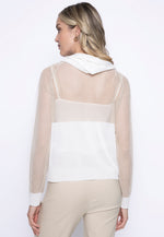 Two-Tone Hooded Jacket Back View