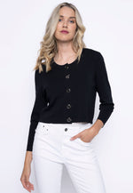 Eyelet Closure Cardigan Front View