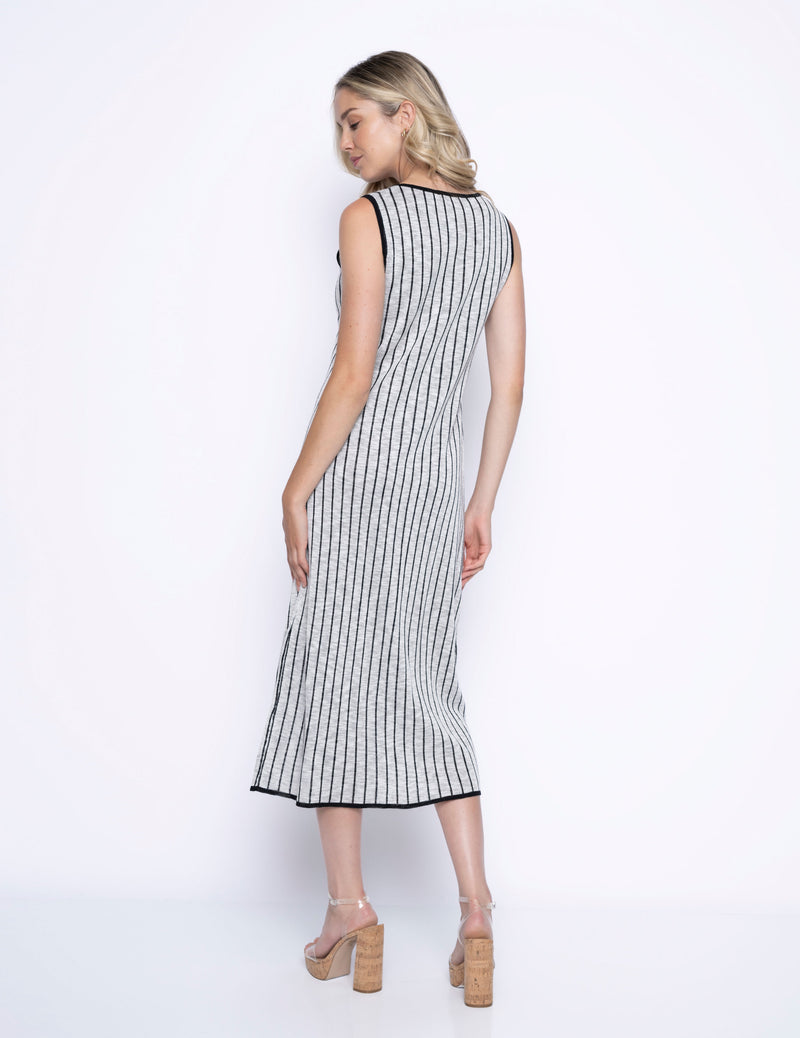 Stripe Knit Dress Back View