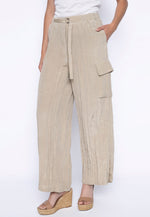 Wide-Leg Cargo Pants Front View