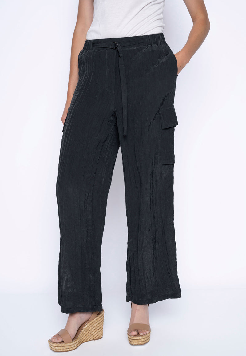 Wide-Leg Cargo Pants Front View