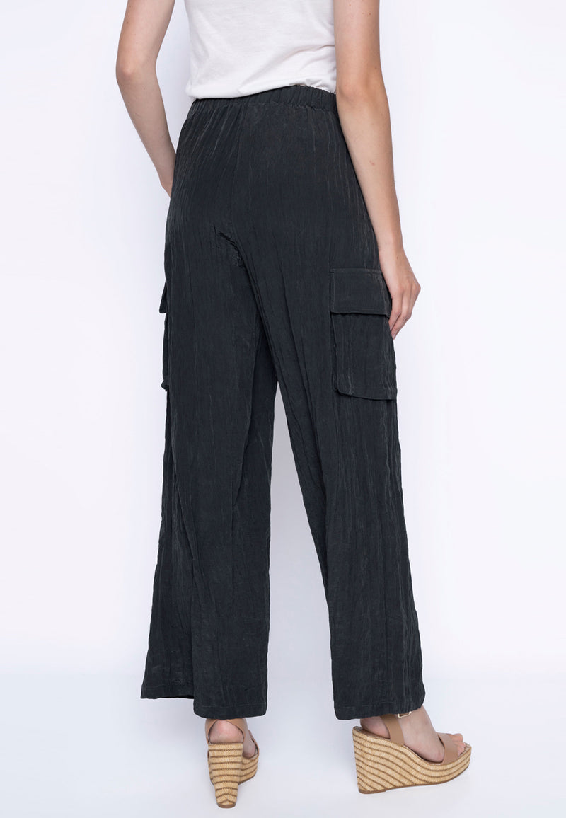 Wide-Leg Cargo Pants Back View