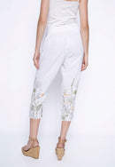 Printed Linen Capri Back View