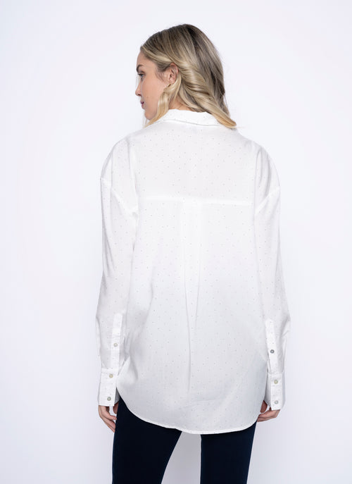 Rhinestone Embellished Shirt Back View