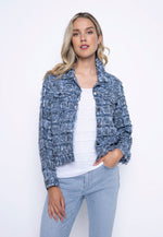 Novelty Fringed Denim Jacket Front View