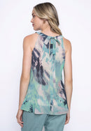 Sleeveless Pleated Top Back View