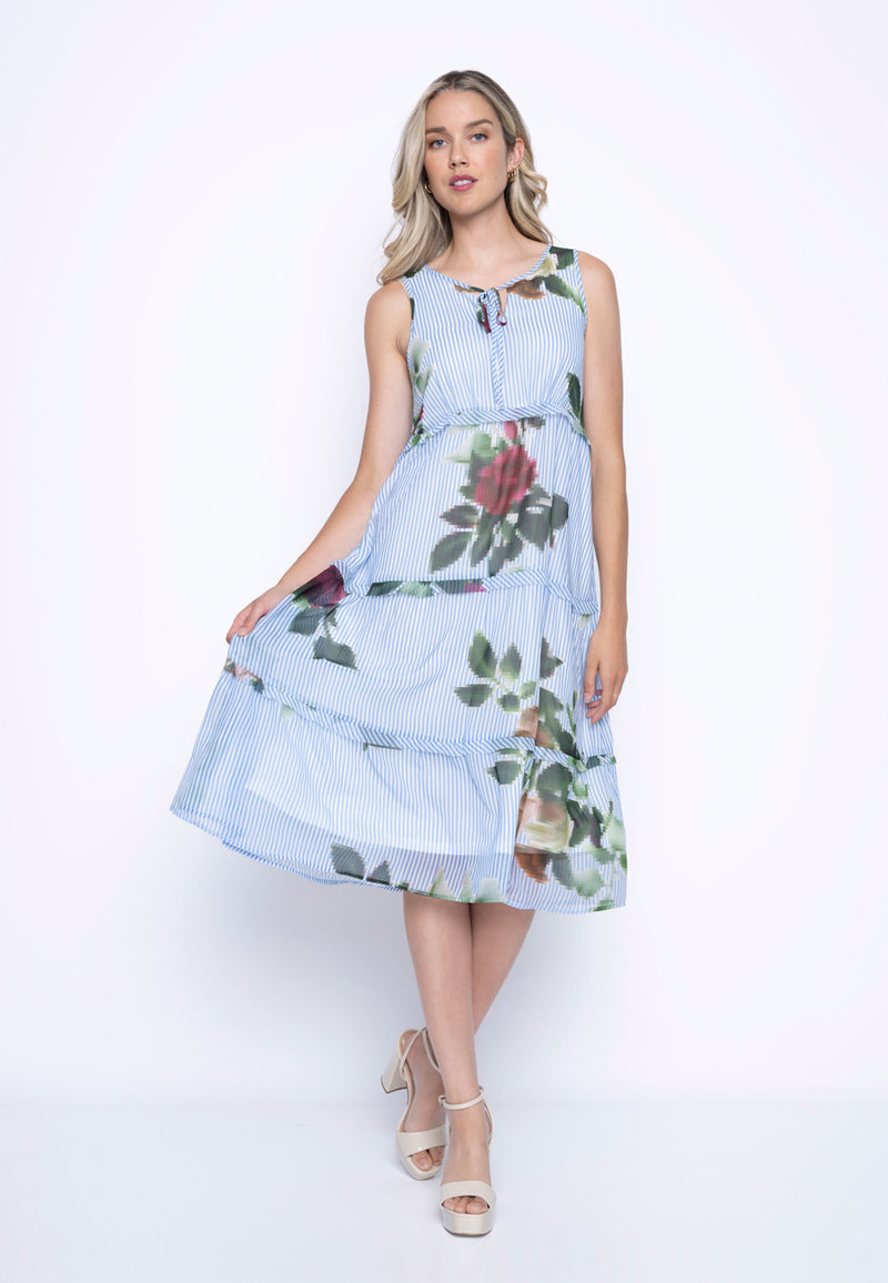 Sleeveless Tiered Dress Front View