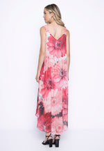 Chiffon Overlay Long Dress Back View