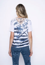 Printed Top with Drawstring Hem Back View