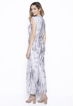 Stripe Jacquard Tie-Front Jumpsuit Side View