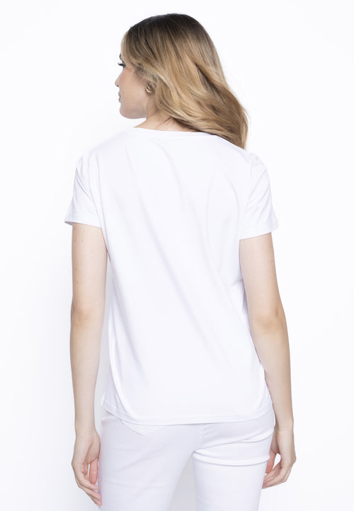 Embellished Printed Face T-Shirt Back View