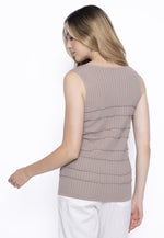 Lettuce-Edge Knitted Tank Back View