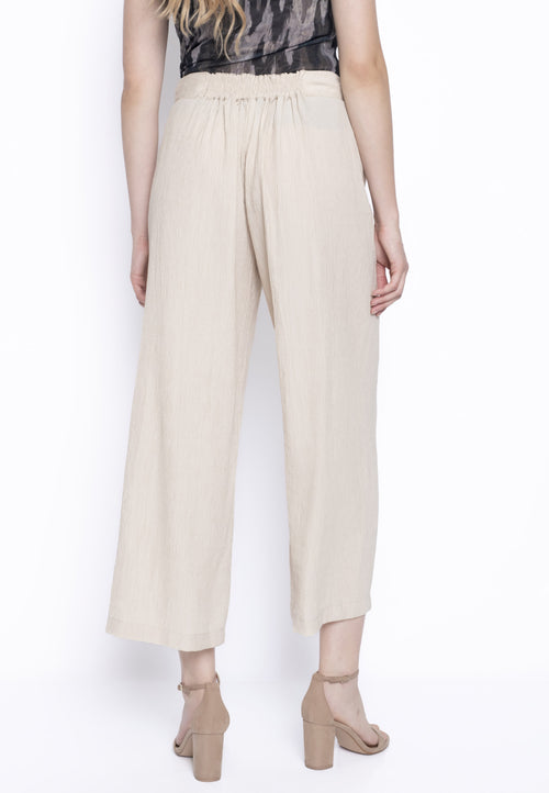 Textured Wide-Leg Pants Back View