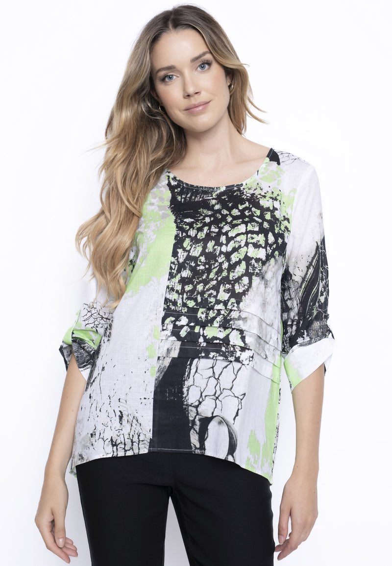 3/4 Sleeve Relaxed Fit Top Front View