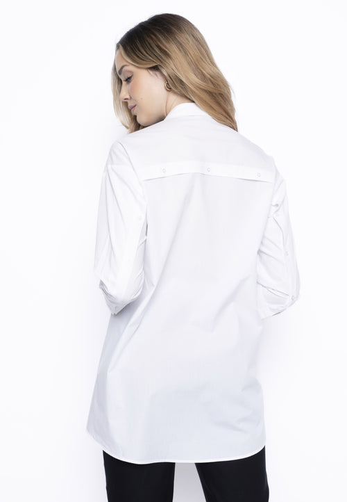 Long-Sleeve Shirt With Back Button Detail Back View