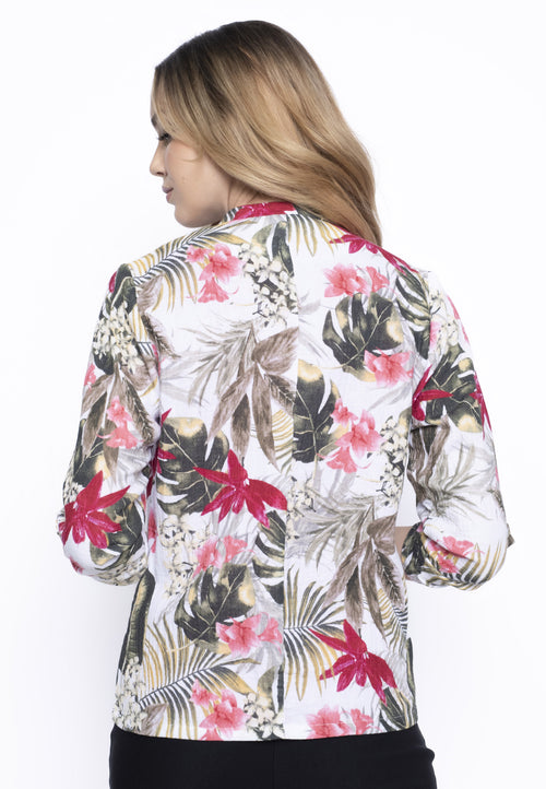 3/4 Ruched Sleeve Jacket Back View