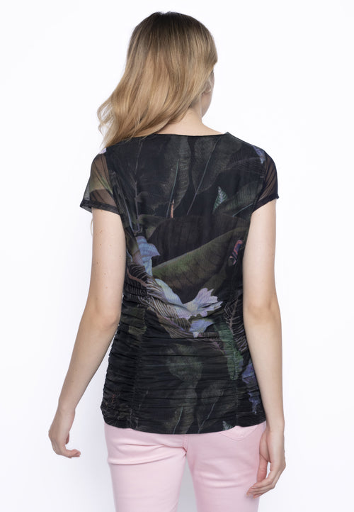 Short-Sleeve Ruched Top Back View