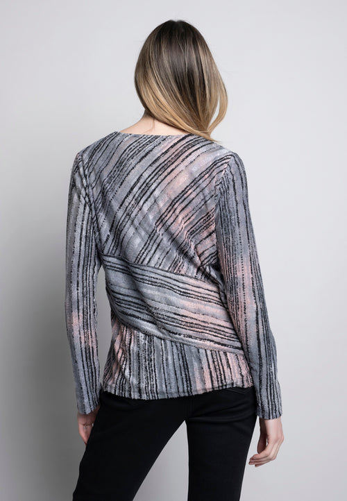 Boat Neck Asymmetrical Top Back View