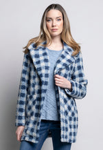 Button-Front Checker Fleece Jacket