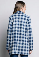 Button-Front Checker Fleece Jacket