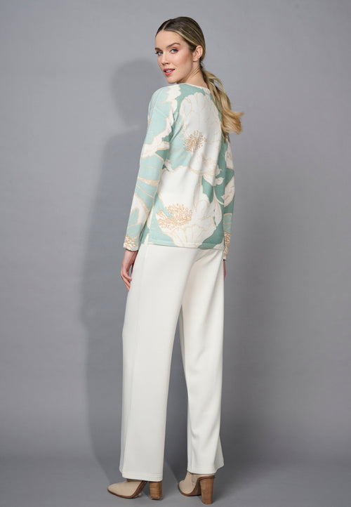 Wide-Leg Center-Seamed Pants Back View