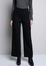 Wide-Leg Cargo Style Pants Front View