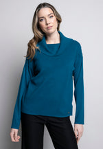 Button Trimmed Textured Top Front View