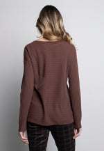 Linear Textured Knit Top Back View