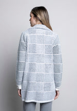 Houndstooth Plaid Cardigan Back View