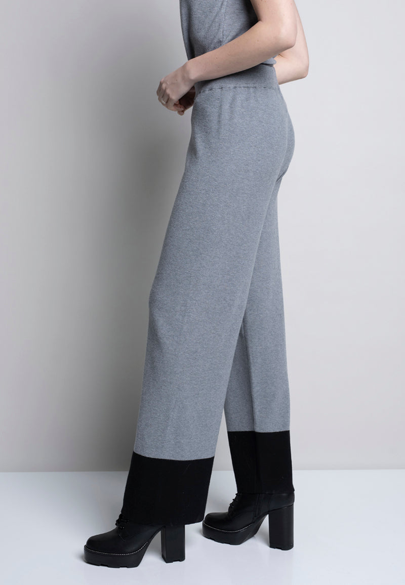 Wide-Leg Knitted Pants Side View