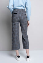 Piping Detailed Wide-Leg Cropped Pants