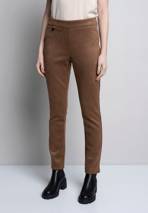 Slim-Leg Full-Length Pants Front View