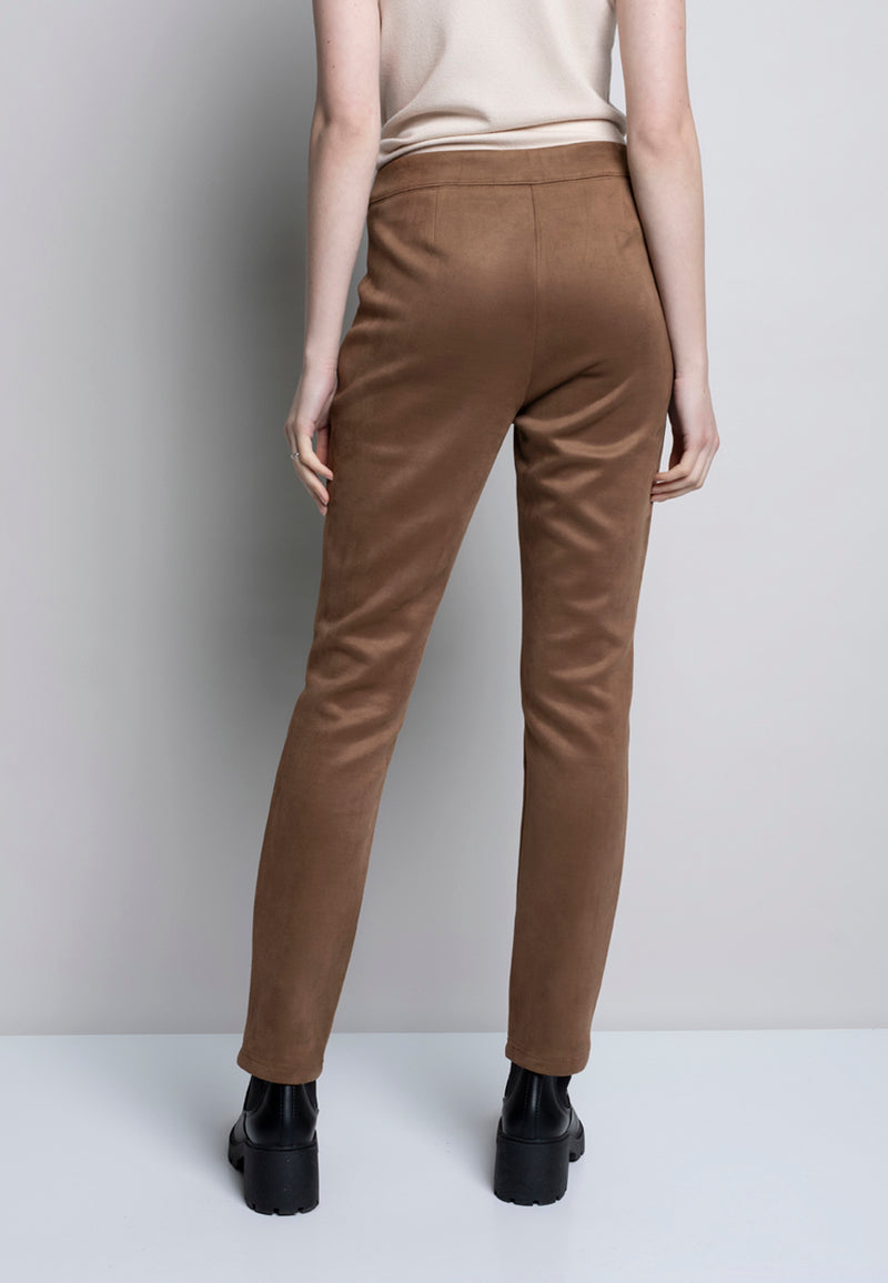 Slim-Leg Full-Length Pants Back View