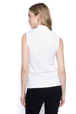 Turtle Neck Tank Off-White Back View