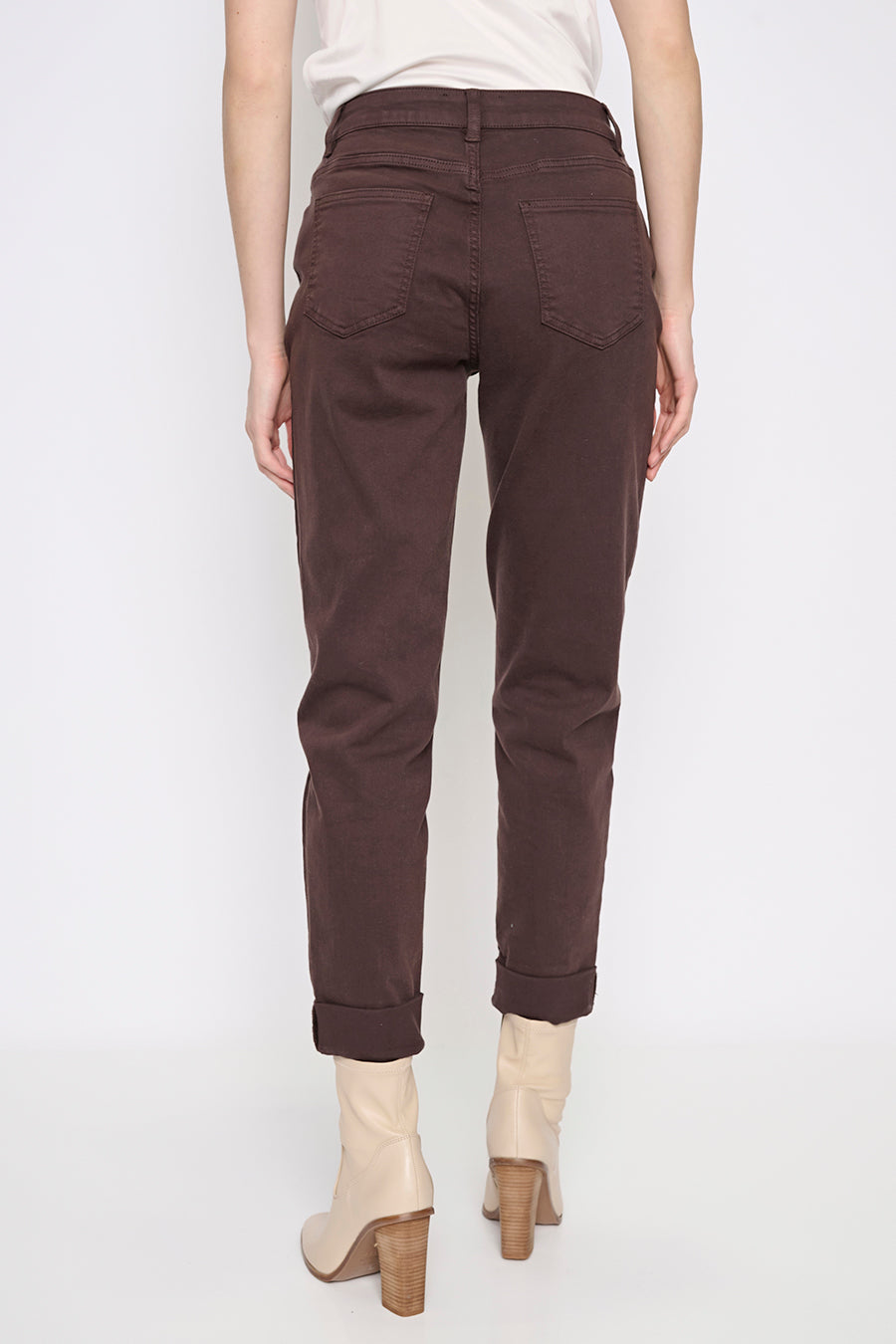 Cuffed Ankle-Length Jeans