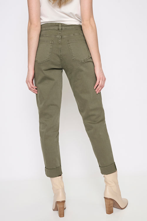 Cuffed Ankle-Length Jeans Back View