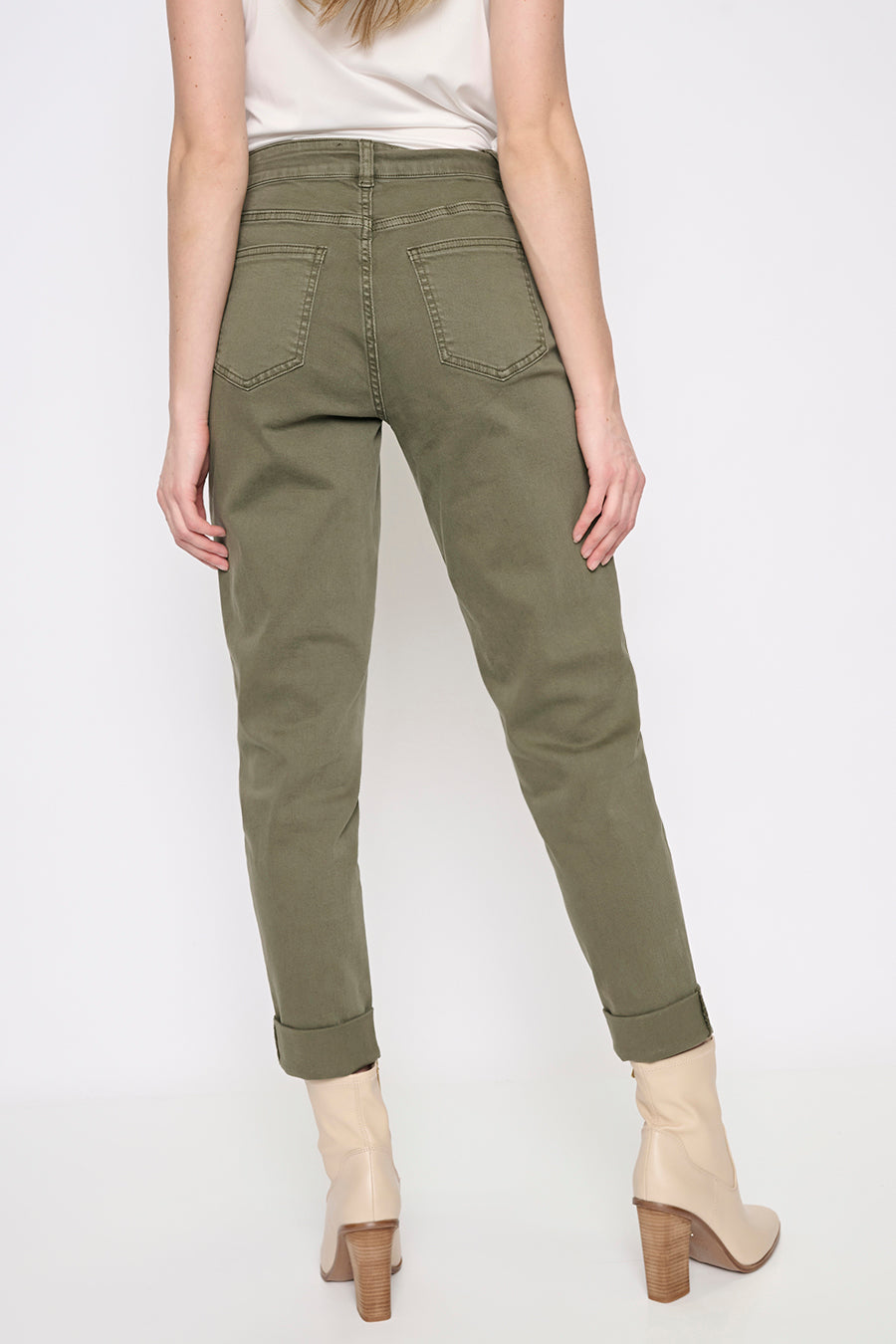 Cuffed Ankle-Length Jeans