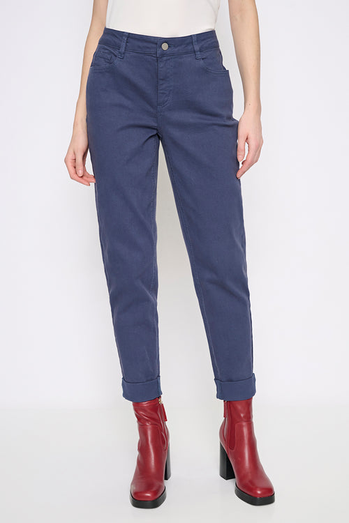 Cuffed Ankle-Length Jeans Front View