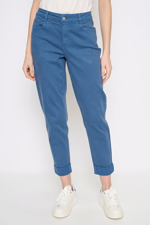 Cuffed Ankle-Length Jeans Front View