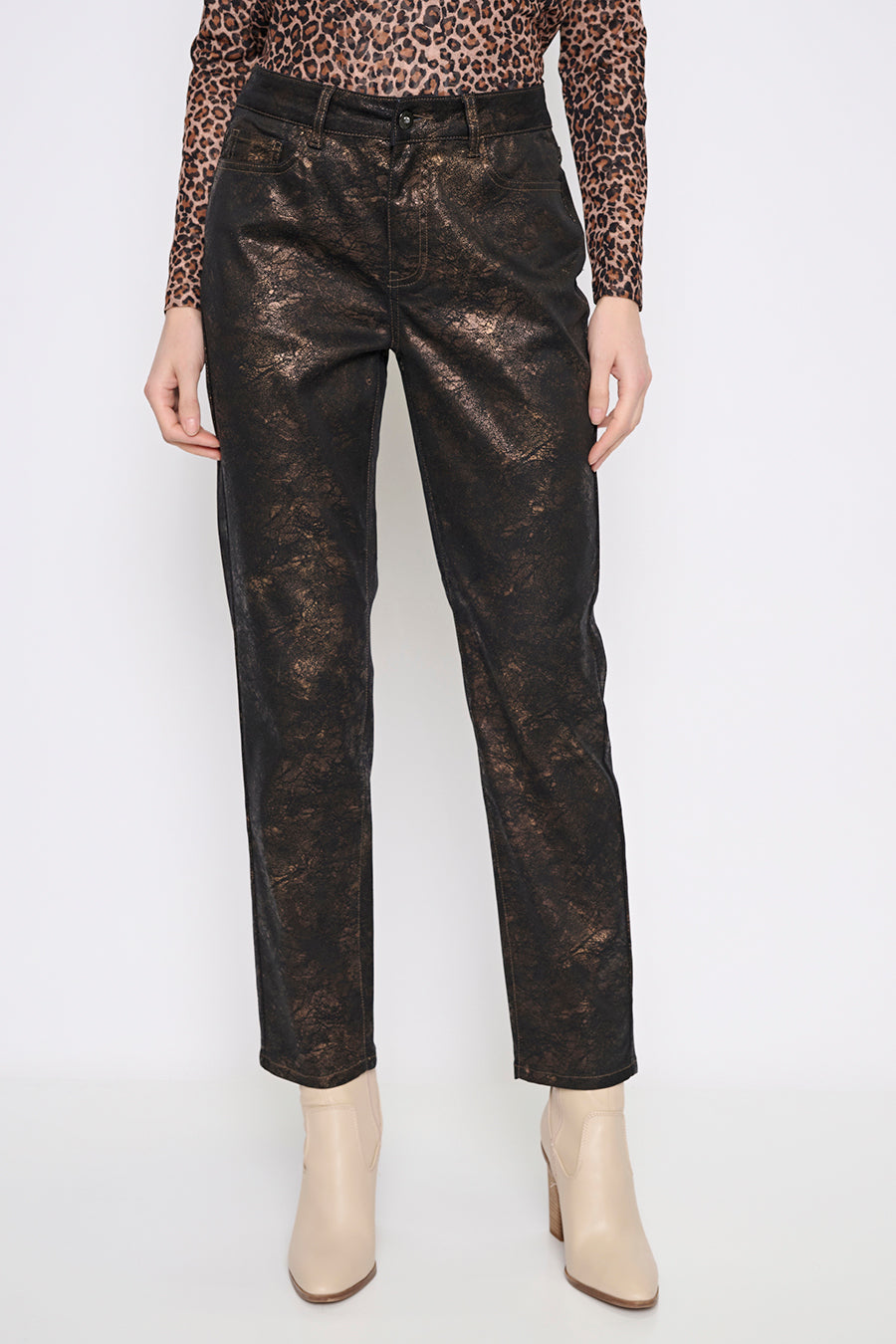 Full-Length Slim-Leg Jeans Front View
