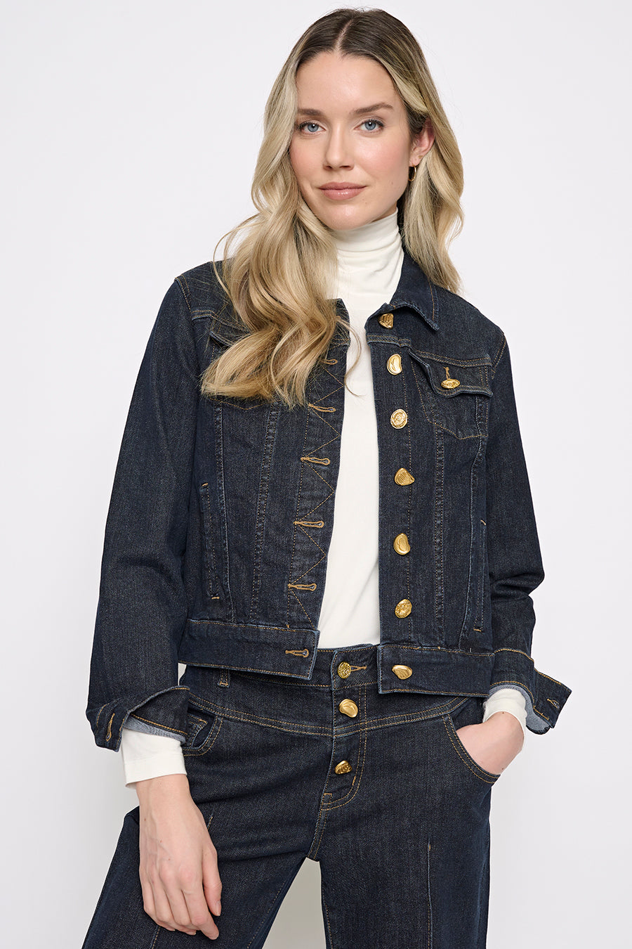 Gold Button Denim Jacket