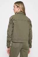 Embroidered Denim Jacket Back View