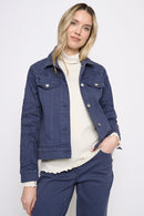 Embroidered Denim Jacket Front View