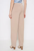 Tencel Scuba Wide-Leg Full-Length Pants Back View