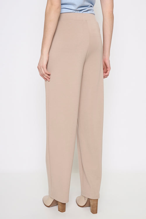 Tencel Scuba Wide-Leg Full-Length Pants Back View
