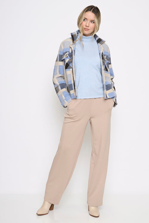 Tencel Scuba Wide-Leg Full-Length Pants Full View