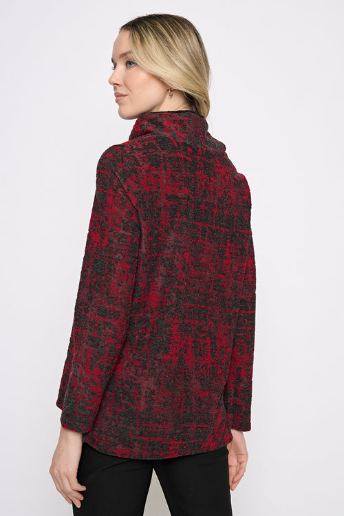 Draped Neck 1-Pocket Top Back View