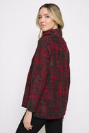 Draped Neck 1-Pocket Top Side View