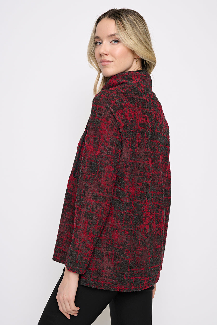 Draped Neck 1-Pocket Top Side View