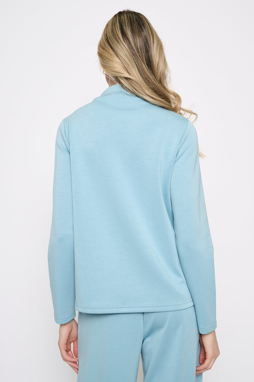 Funnel Neck Multi Seam Top Back View